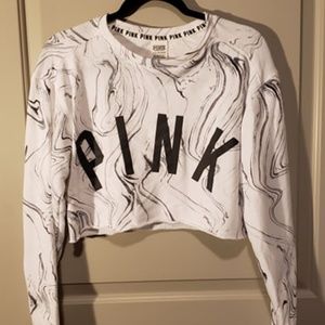 PINK Crop Top Sweatshirt XS